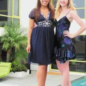 Blue Dress with Sequin Detail